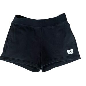 Jordan Flight Jumpman Fleece Shorts. Black. Womens Medium